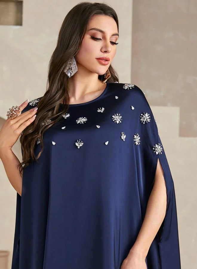 Take Two Women Embellished Cape Sleeve Maxi Dress